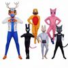 Kids Boys Girls Animal Hospital Jumpsuit Headgear Mask Sets Outfits Halloween Cosplay Costumes