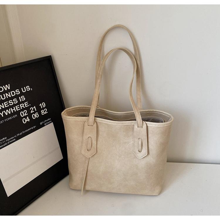 

Сумка через плечо премиум-класса, простая, женская, 2025, новая, нишевая, повседневная, модная, большой вместимости, для поездок на работу, ретро сумка-тоут