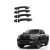 M63K-For Toyota Hilux Fortuner 2024 ABS Carbon Fiber Car Door Handle Cover Trim Decoration Accessories