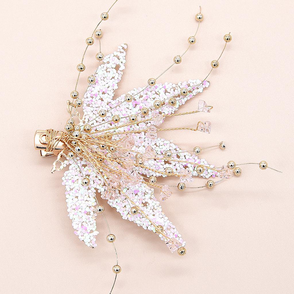 2020 New Bridal Red White Set Headdress Fairy Beautiful Flower Side Clip Hair Accessories Toast Clothing