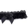 White/Black Lace Ribbon Bowknot Wedding Bridal Hen Gift Garters Adjust Legring