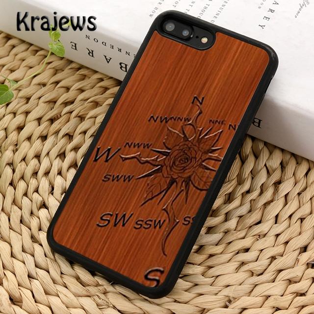 Krajews Compass Wanderlust Vintage Map Phone Case For iPhone 14 5 SE 6s 7 8 Plus X XR XS 11 12 13 Pro Max Samsung S21 S22 Ultra