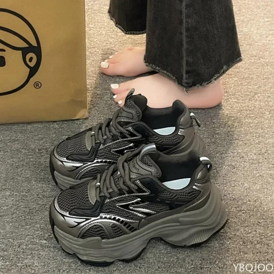 Women Platform Sneakers  Autumn New Fashion Casual Lace Up Sports Shoes Woman Non Slip Walking Shoes Ladies Vulcanize Shoes