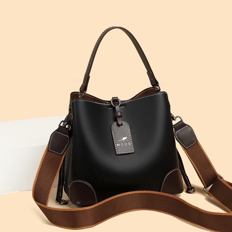High-Capacity Soft Leather Womens Bucket Bags Fashion Women Shoulder Messenger Bags Luxury Handbags for Women
