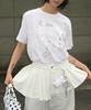 RONRON Off Balance Pleat Layered Pants White