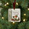 Christmas Tree Money Holder Retro Cash Pendant Decoration Transparent Acrylic Creative for Gifts Holiday Hanging Ornament with Card Slot Festive
