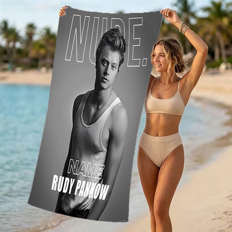 Customizable personalized beach towels Rudy Pankow themed designs.Suitable for the beach, yoga, sports;ideal as beach accessories