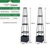 Balcony and Rooftop Vegetable Planting Box with Tomato Cage: Durable Plastic Flower Pot Container for Home Gardening.