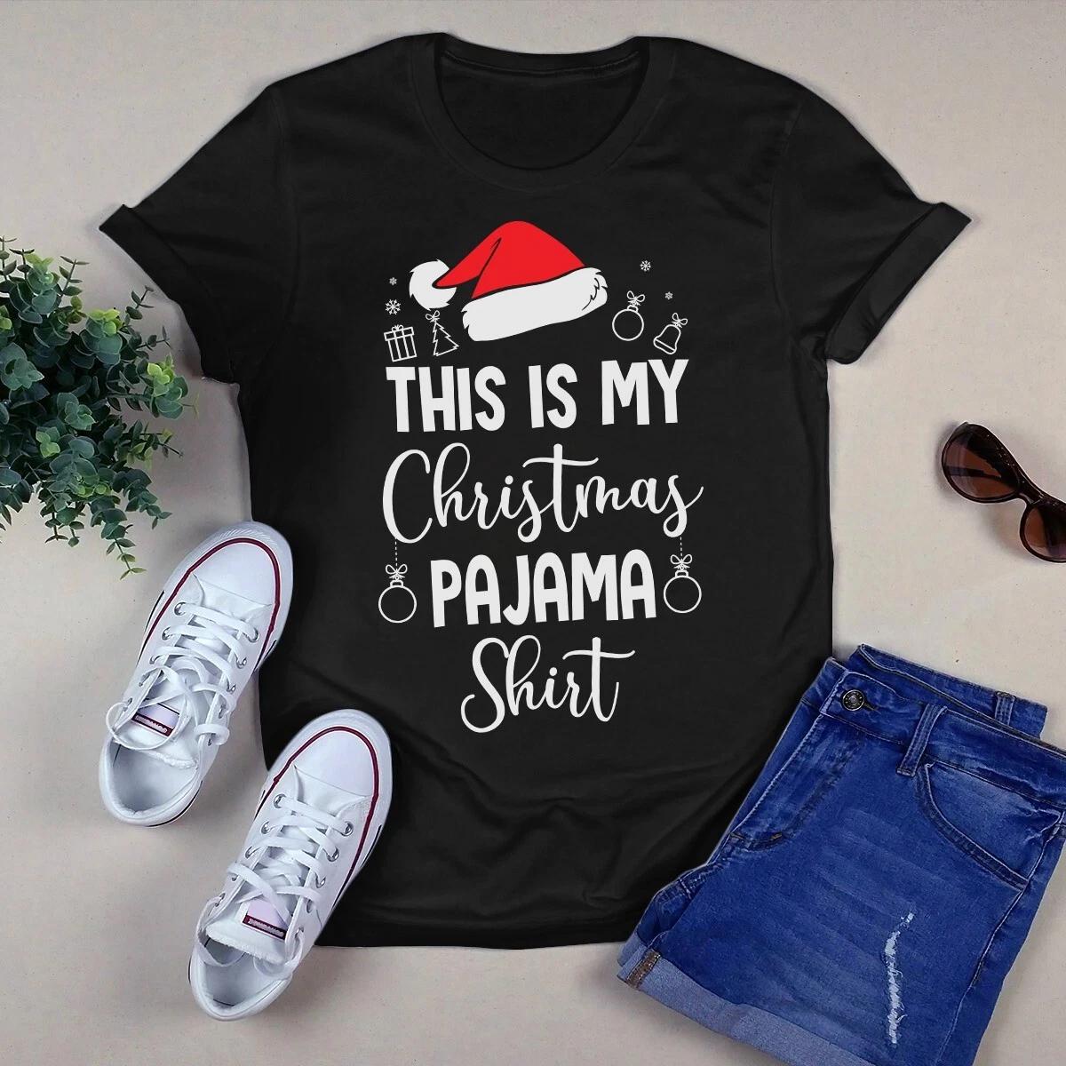 This Is My Christmas Pajama Men s and Women s T-shirts Xmas Gift Men s and Women s T-shirts S