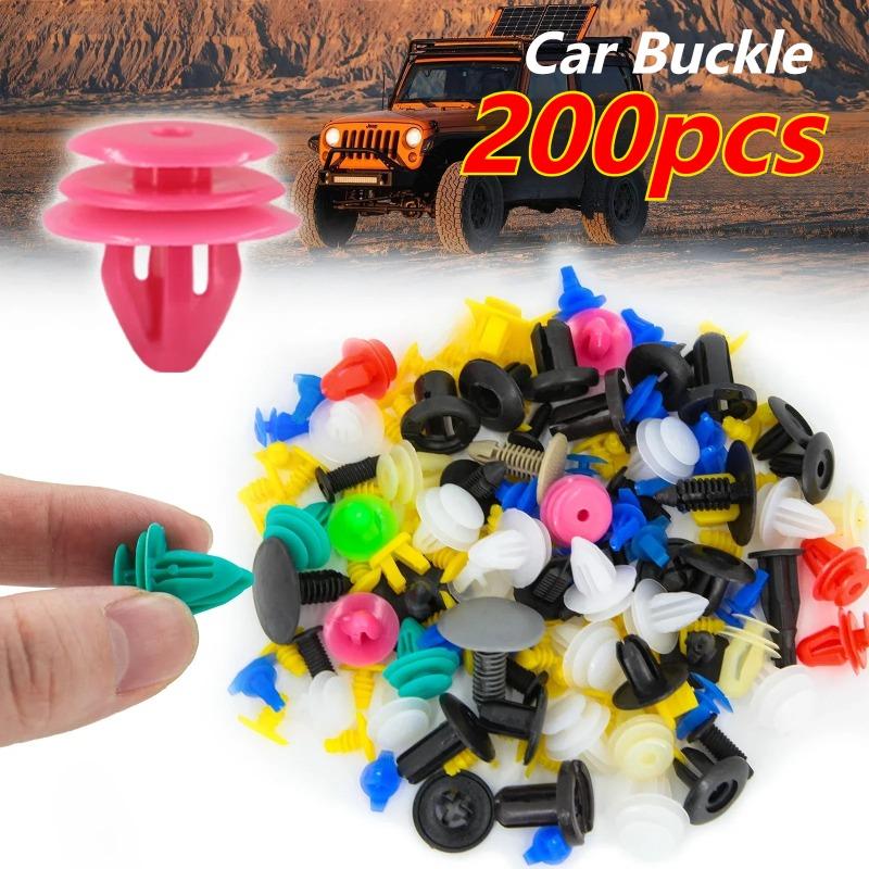 50/100/200pcs Auto Fastener Clips Vehicle Retainer Rivet Door Panel Fender Liner Bumper Fender Trim Plastic Mixed Car Clips