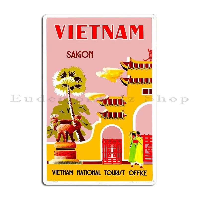 Visit Vietnam Tourist Travel For Vintage Poster Canvas Stickers Saigon Metal Vintage Home Bar Customize Bar Tin Sign Poster