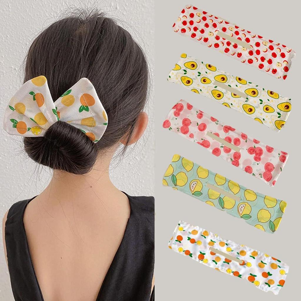 Hair Bun Maker Bun Print Headband Hairpin Women Hair Styling Twist Stylish Donut Bun Maker Accessories Twisted Hairpin Tool
