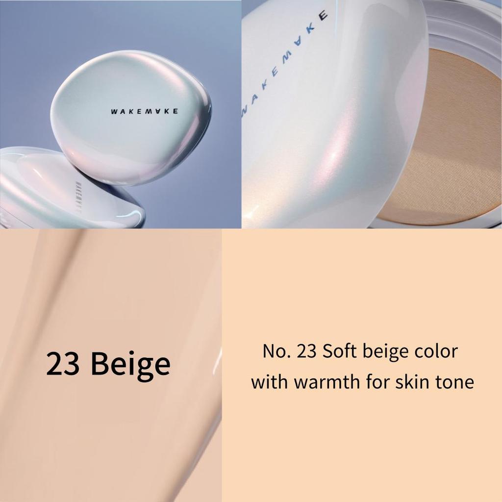 WAKEMAKE NEW WATER GLOW COATING CUSION 11g 4colors | Cover All Perfect Cushion High Coverage Poreless Flawless Foundation 24H Long-lasting