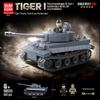 Lego-Compatible WWII Tiger I Tank Building Blocks - Military Series Toy for Boys