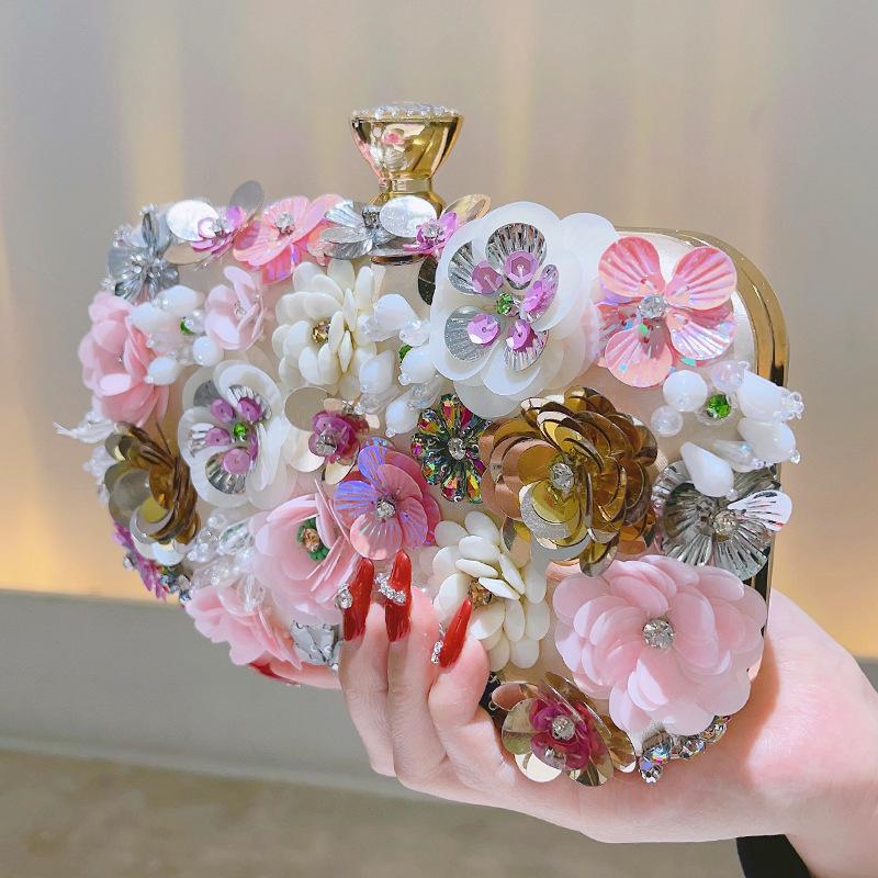 2025 Women New Clutch Elegant And Fashionable Evening Bags Floral Party Wedding Chain Dinner Handbags Banquet Lady Purse