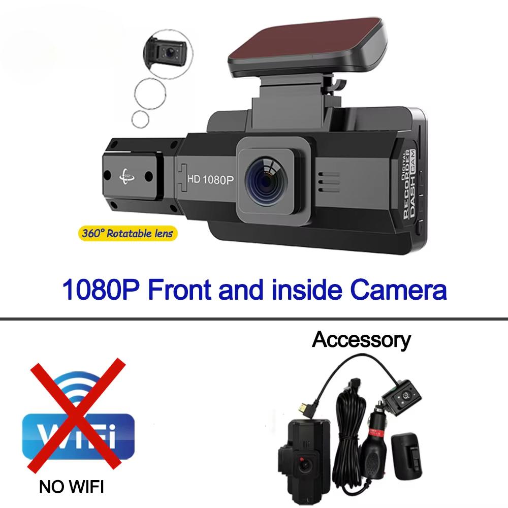 1080P Kamera für Auto WIFI APP Dual Lens Dash Cam für Autos Videorecorder Vorder- und Innenkamera für Fahrzeug Autozubehör