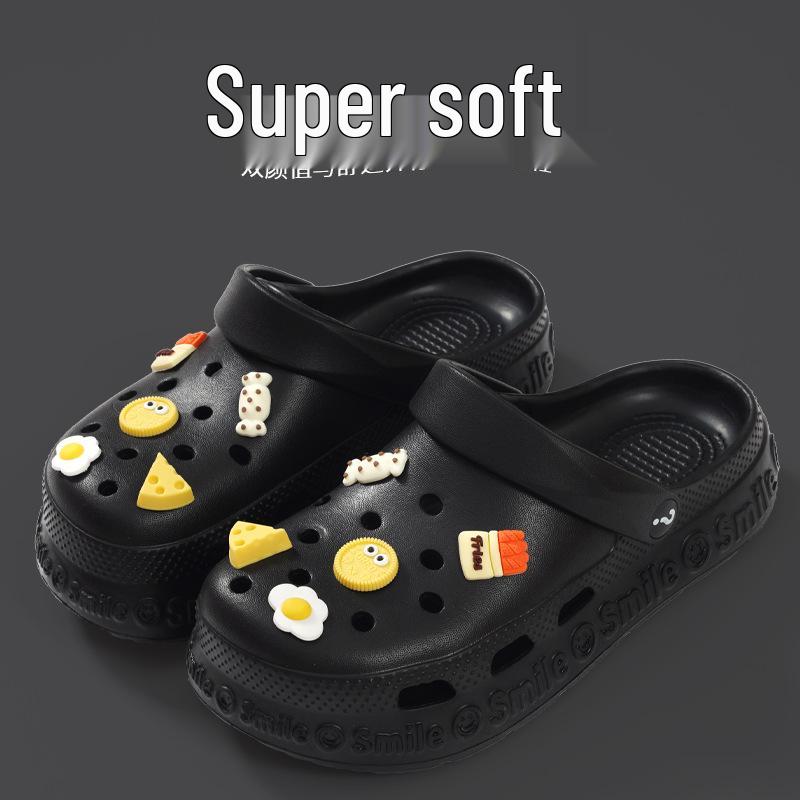 Women's Thick-Soled EVA Clog Shoes - New Style Non-Slip Two-Wear Beach Sandals & Slippers.