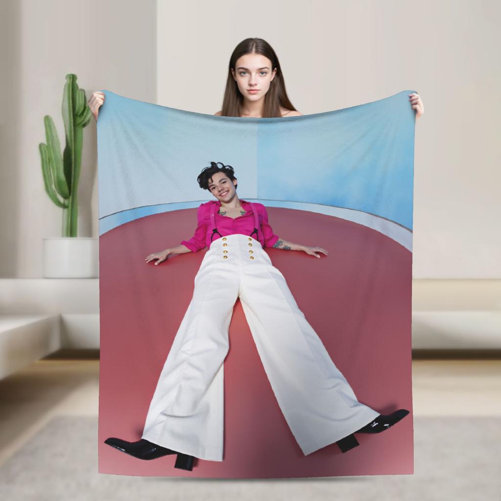 Singer H-Harrys S-Styles  Blanket  Picnic Flannel Throw Blanket For Bedroom Soft Warm Custom Quality Bedspread Gift
