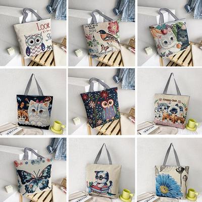 Retro Embroidered Women's Shoulder Tote Bag - Large Capacity