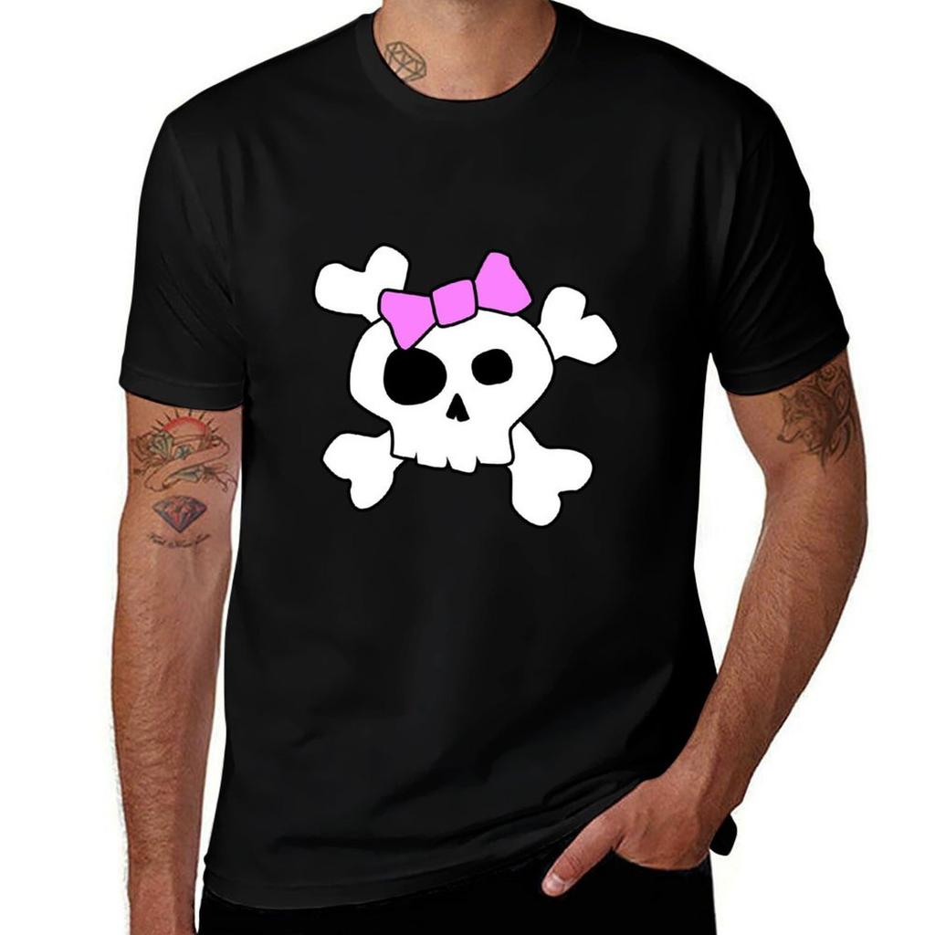 Cute Girly Skull Tshirt Minimalist Graphic Tee Shirt
