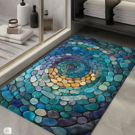 

Spiral Stairs Carpet Mat Rug Home Decoration Living Room Bedroom Floor Decor Visual Effect Creative Pattern Modern Welcome Mat 40x60cm