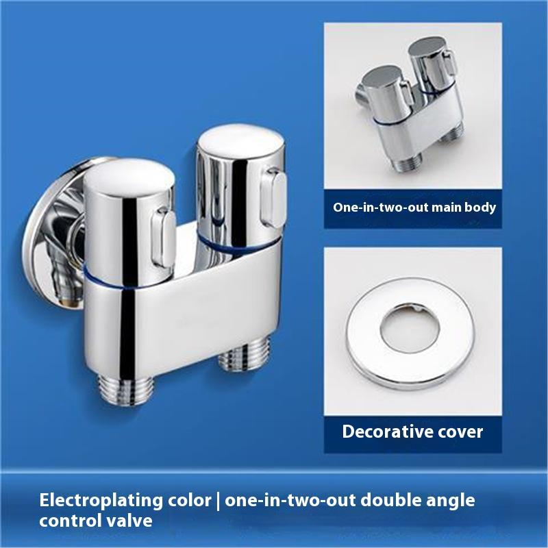 

Угловой клапан из цинкового сплава для настенного крепления на унитаз и биде, набор для очистки воды, распылитель для ванной комнаты и туалета, аксессуары серебряный