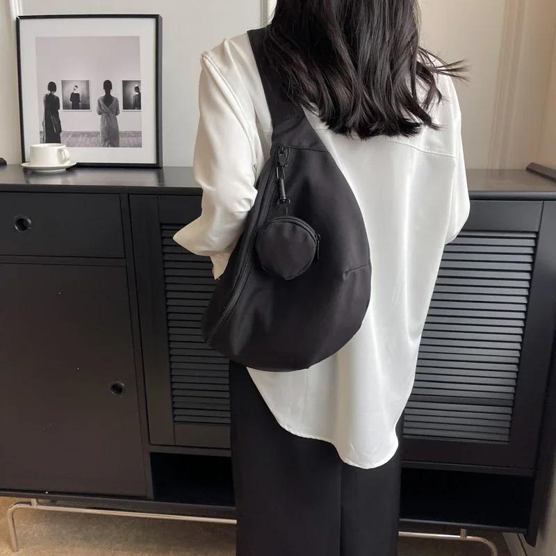 Versatile Leisure Crossbody Bags  High Capacity Waist Bag  Solid Nylon  Sweet Ladies  High Quality