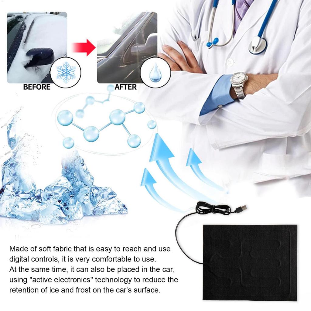 Car Window Electric Heating Pad Vehicle Maintenance Tool Windshield Snow Remover Heating Pad For Truck Sedan Minivan Morning