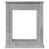 Concrete Grey Fireplace Surround 75x20x87.5 Cm Engineered Wood