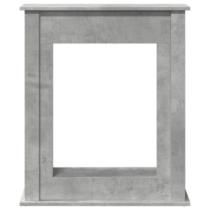 Concrete Grey Fireplace Surround 75x20x87.5 Cm Engineered Wood