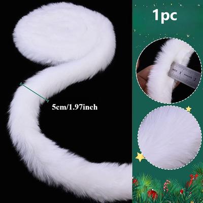 1pc Plush Imitation Leather Cloth Strip,thickened Artificial Mink Fur Strip,suitable for DIY  Birthday and Christmas Decorations