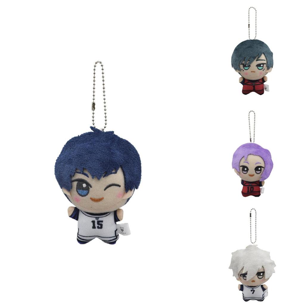 Plush Toy Keychain Adorable Blue Cartoon Animal Soft Pp Cotton Filling