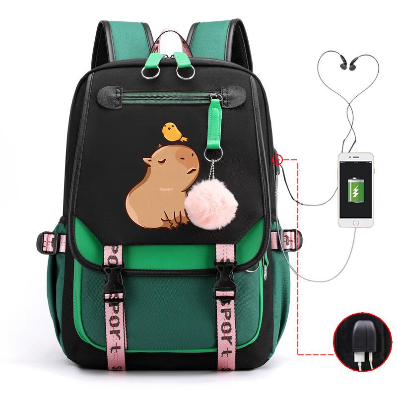 Süßer bedruckter USB-Anschluss Multifunktionaler Freizeit-Reise-Rucksack