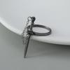 Gothic Cross Sword Ring for Women - European & American INS Style with Chain Tassel & Skull Design