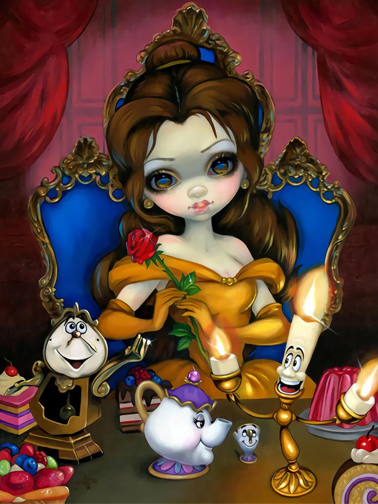 Cross Stitch Kit Cartoon Gothic Girl Portrait Diamond Painting Mosaic Embroidery New 5D DIY Full Rhinestone Home Decor Gift