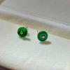 PANJBJ 925 Sterling Silver Rose Hotan Jade Earring for Women Girl Ethnic Style Versatile Temperament Jewelry Gift Dropshipping