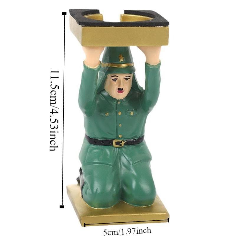 Simulated Kneel Down Resin Statue Model Spoof Tray Stand  Kids Birthday Gift