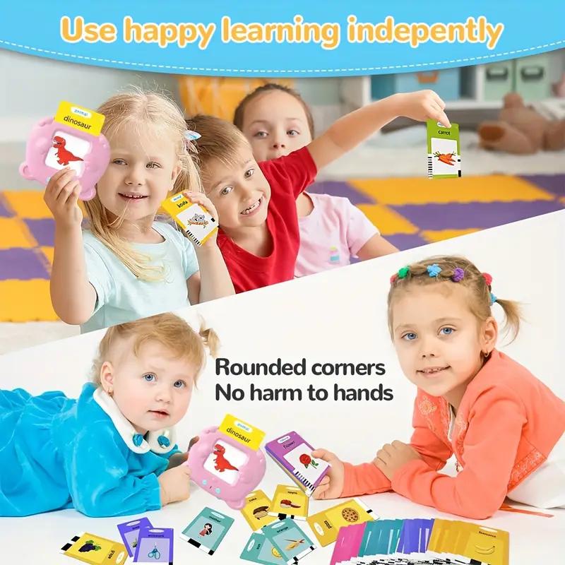 Educație timpurie Flash Card Jucării de învățare Fișe vorbitoare pentru copii Preșcolari Engleză Electronic Audio Book Machine Gift