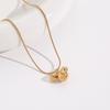 Elegant 18K Plated Titanium Steel Cross Necklace for Women - Light Luxury Clavicle Chain That Resists Fading