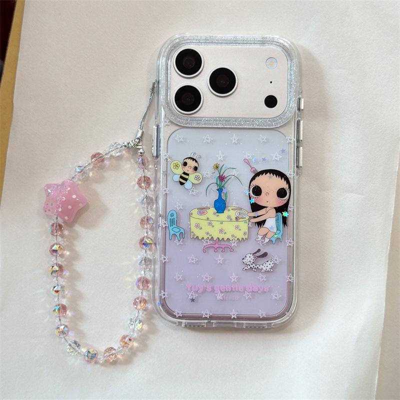 Hobby Cartoon Glitter Jade Phone Case for iPhone 17, 16 Pro Max, 15, 14