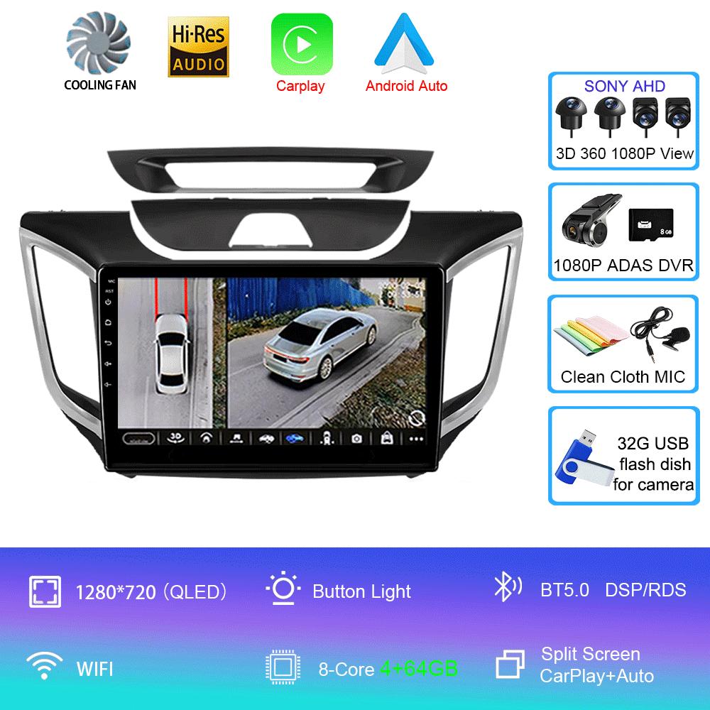 Android 14 Car Radio For Hyundai Creta IX25 2015 - 2019 Multimedia Video Player Navigation Stereo GPS