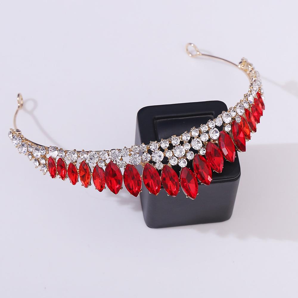 Japanese & Korean Style Bridal Rhinestone Crown Headpiece for Weddings, Evening Dresses & Children's Birthdays