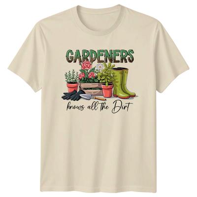 Gardeners Knows All The Dirt TShirt Horticulture Gardening Gift For Him And Her