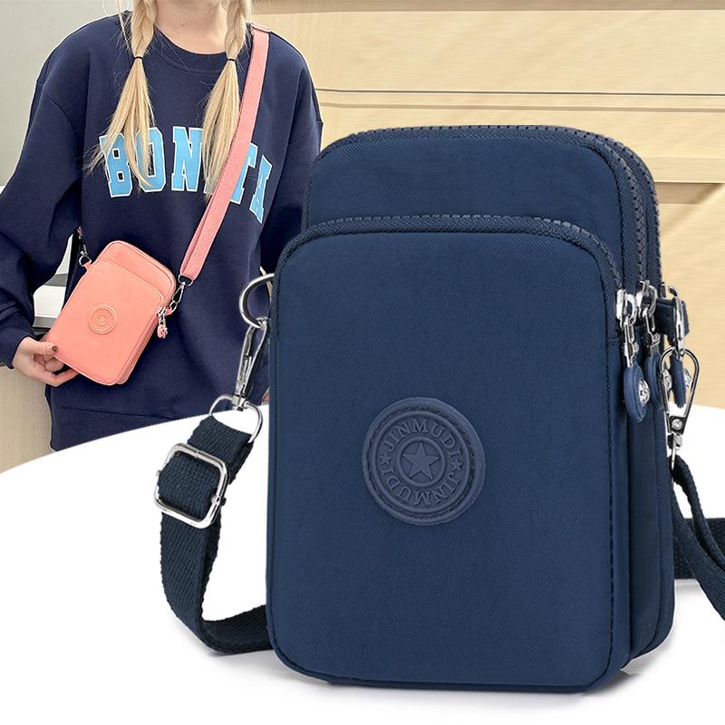 Women's Mini Crossbody Phone Bag - 2025 Multi-layer Oxford Cloth Compact Shoulder Bag