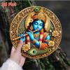 Metal Wall Art Hindu God Decoration Waterproof Floral Design Home Temple Cafe
