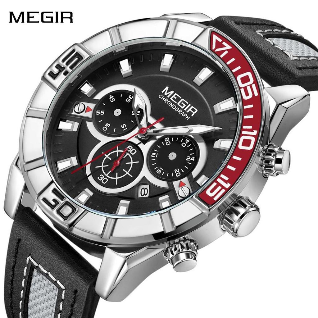Megir Herreklokker Toppmerke Luksus Vanntett Kvartsklokke Mann Luminous Business Armbåndsur Hour Reloj Hombre Zegarek Damski