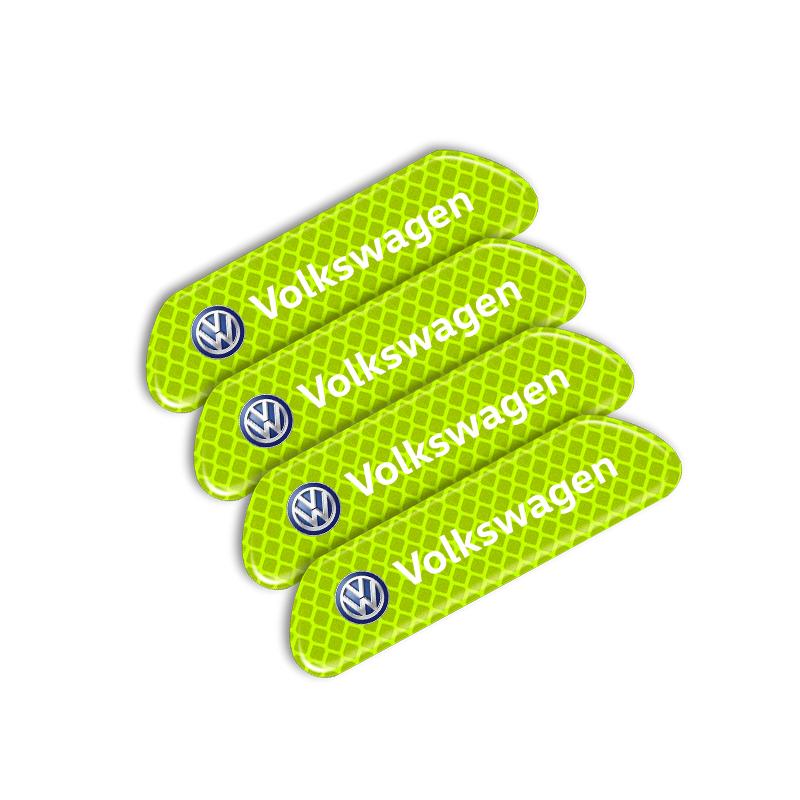 4PCS/set Car Reflective Strips Warning Stickers Car Styling For Volkswagen Golf-6 7 4 5 POLO Passat B5 B6 B7 T4 T5 Tiguan Jetta Gol