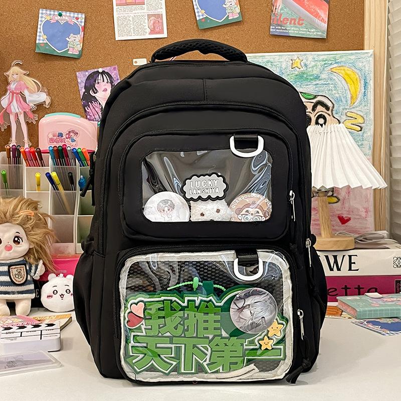 Schoolbag Japanese Transparent Second Dimensional Comic-Con School Bag Student Girl Cartoon Large Capacity Trend Visual Bar Pain Bag