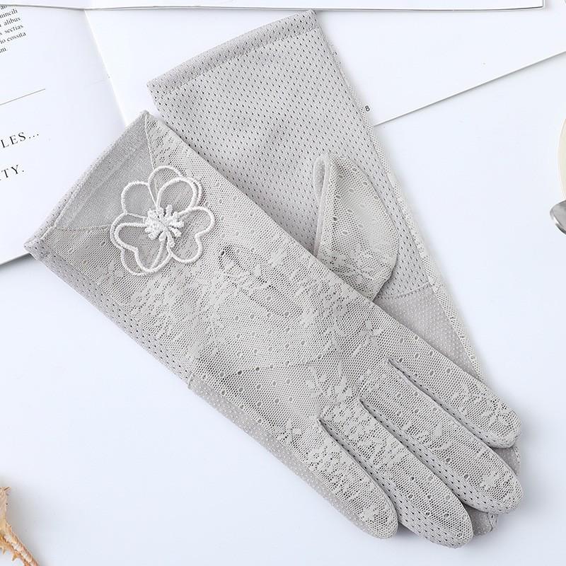 Mănuși de protecție solară de primăvară și vară mănuși din dantelă pentru femei ușor de respirat pentru condus în aer liber protecție solară mănuși pentru călărie