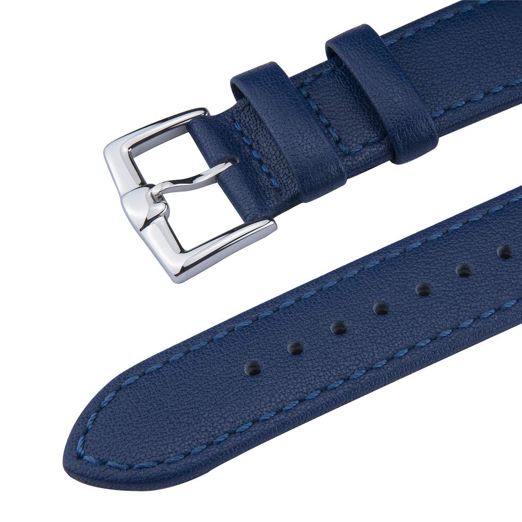 Brismassi Esetti Schnellverschluss Echtes Leder Uhrenarmband Beliebte Ersatzarmbandgrößen 22mm Kalbslederband, - 16mm, 18mm, 19mm, 20mm, (Strapazierfähiges Futter)